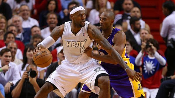 LeBron James and Kobe Bryant